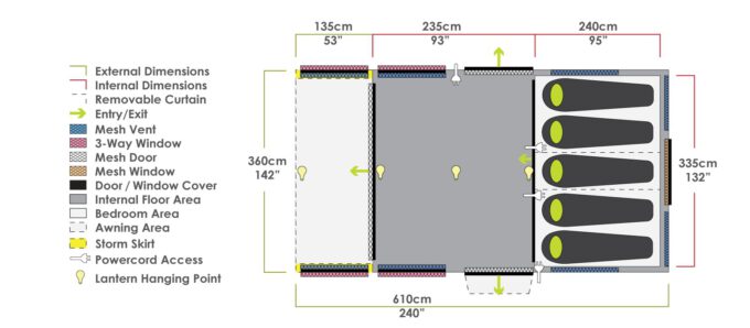 Zempire Pro TL V2 Airtent 5 persoons tunneltent OPPOMPBAAR