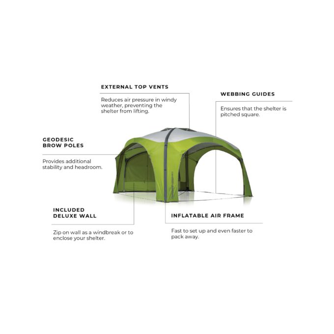 Zempire Aerobase 3+1 oppompbare partytent met zijwand