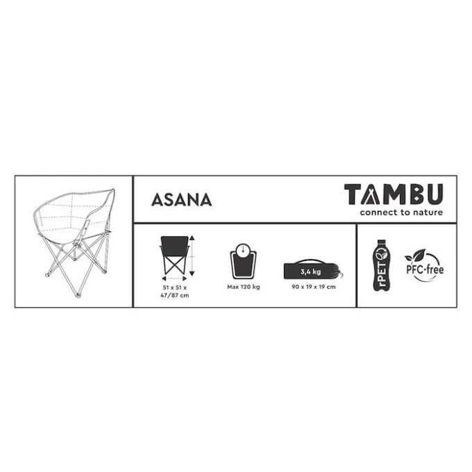 TAMBU ASANA campingstoel, vouwstoel DUURZAAM