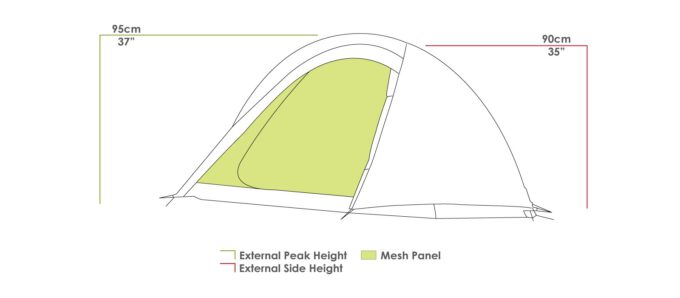 ZEMPIRE Mono lichtgewicht 1 persoons tent 1,44 kg trekkerstent