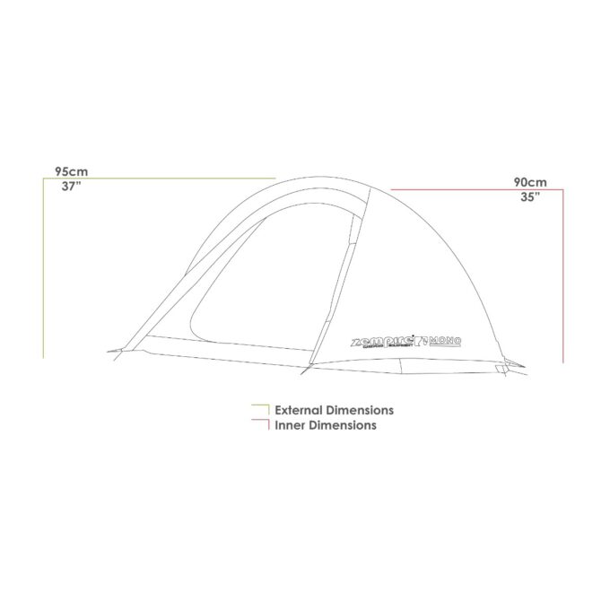 ZEMPIRE Mono lichtgewicht 1 persoons tent 1,44 kg trekkerstent