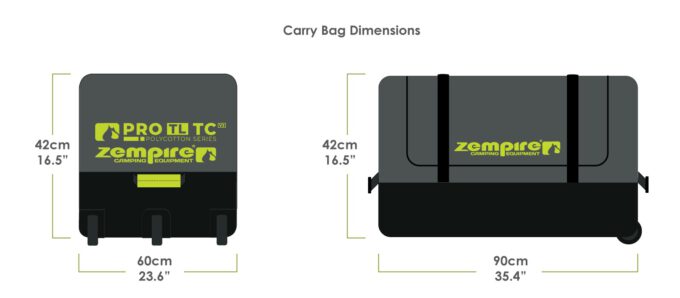 ZEMPIRE Pro TL TC V2 Airtent, Luchttent, Polykatoen, OPPOMPBAAR 5 persoons