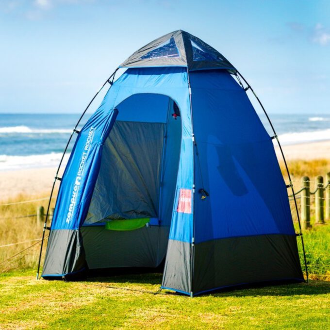 ZEMPIRE Pocket Rocket badkamertent, douchetent, toilettent, opslagtent BLAUW