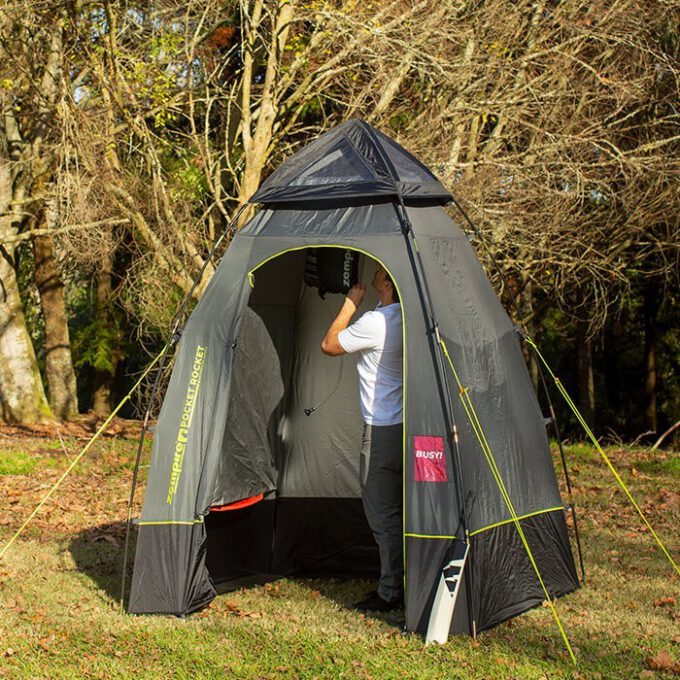 Zempire Pocket Rocket badkamertent, douchetent, toilettent, opslagtent ZWART