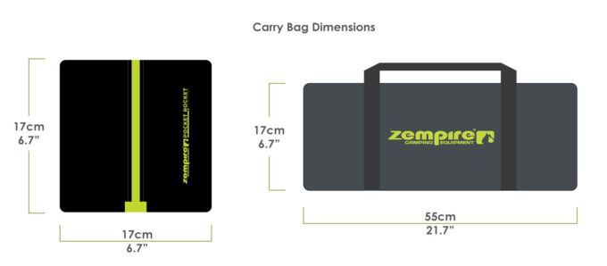 Zempire Pocket Rocket badkamertent, douchetent, toilettent, opslagtent ZWART