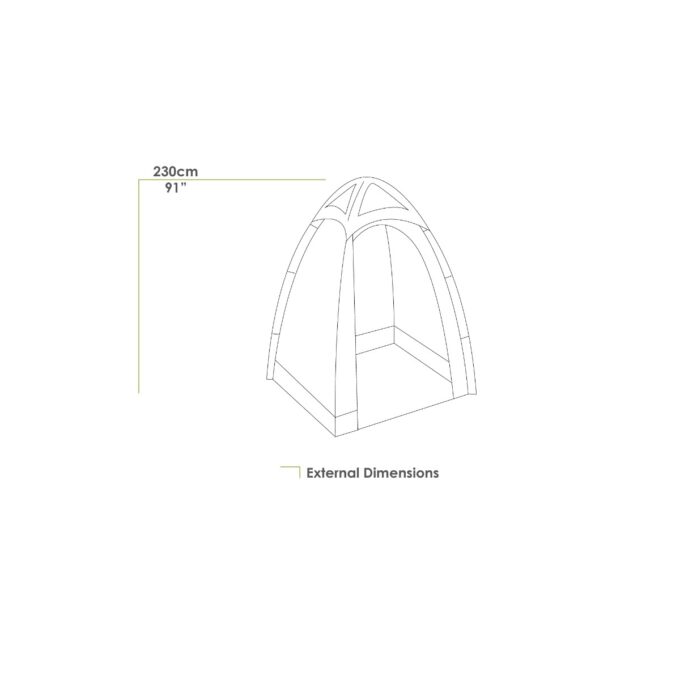 Zempire Pocket Rocket badkamertent, douchetent, toilettent, opslagtent ZWART