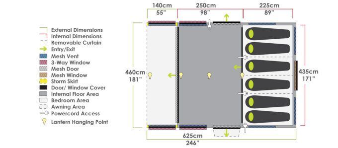 ZEMPIRE Pro TXL TC V2 Airtent luchttent tunneltent polykatoen OPPOMPBAAR 6 persoons