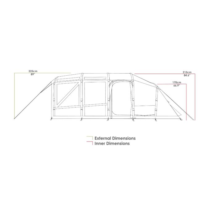 ZEMPIRE Pro TXL TC V2 Airtent luchttent tunneltent polykatoen OPPOMPBAAR 6 persoons