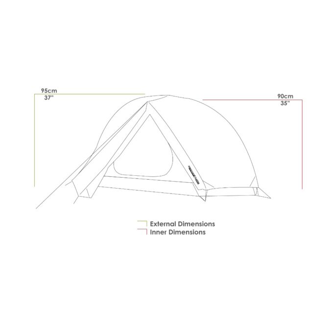 ZEMPIRE Atom 1 persoons Wandeltent, Fietstent, Trekking tent 1,86 kg