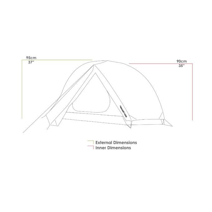 ZEMPIRE Atom 1 persoons Wandeltent, Fietstent, Trekking tent 1,86 kg