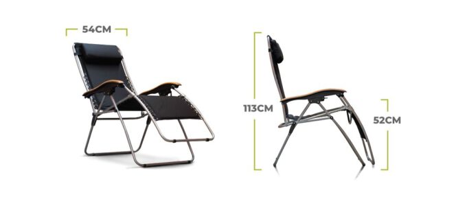 ZEMPIRE Flo Relaxstoel, campingstoel geschikt tot 180 kg
