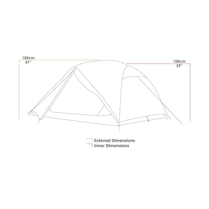 ZEMPIRE Zeus 2 persoons wandeltent, fietstent, trekkingtent 2,88 kg