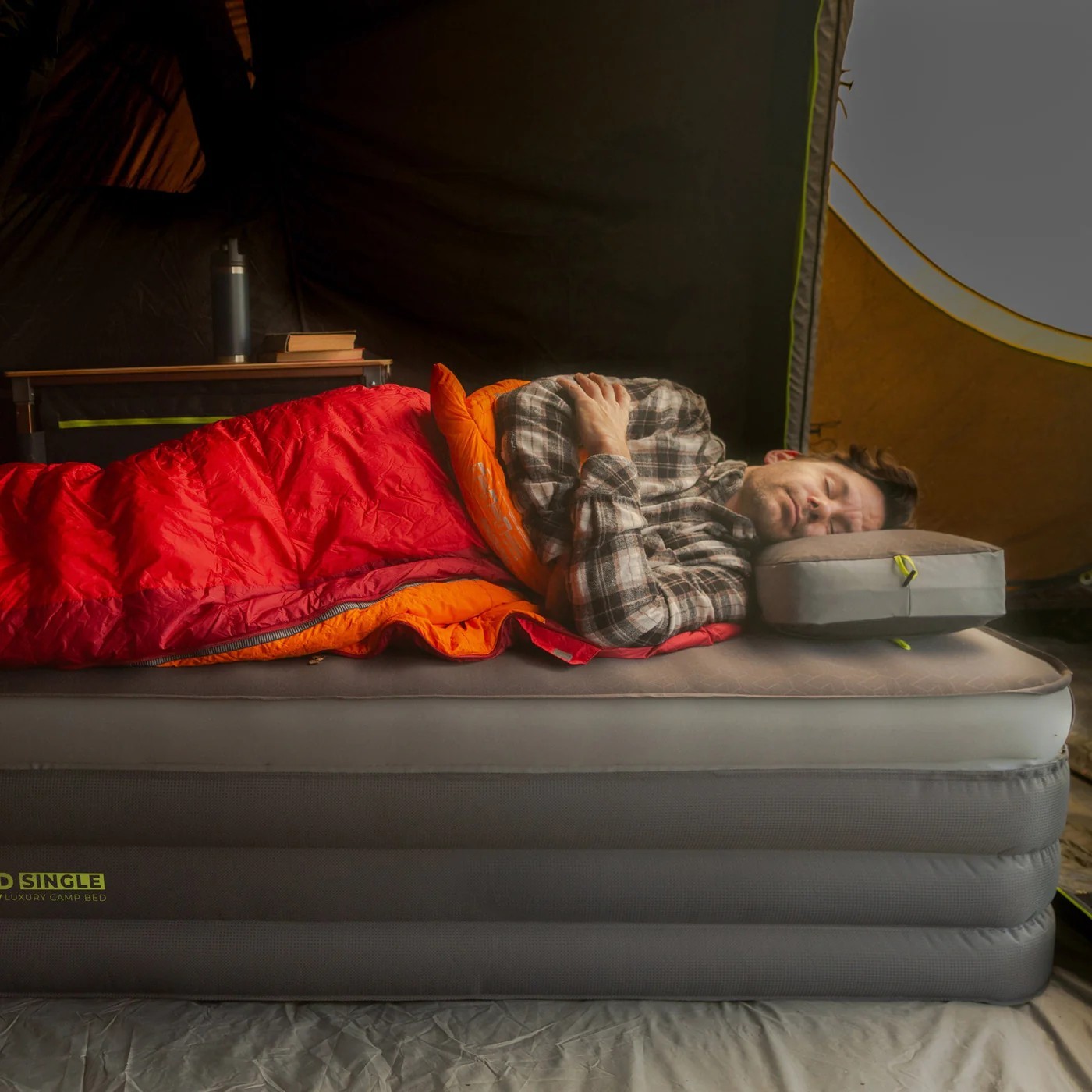 ZEMPIRE Monstabed Single 195 x 80 x 42 cm luchtmatras en slaapmat - Afbeelding 9
