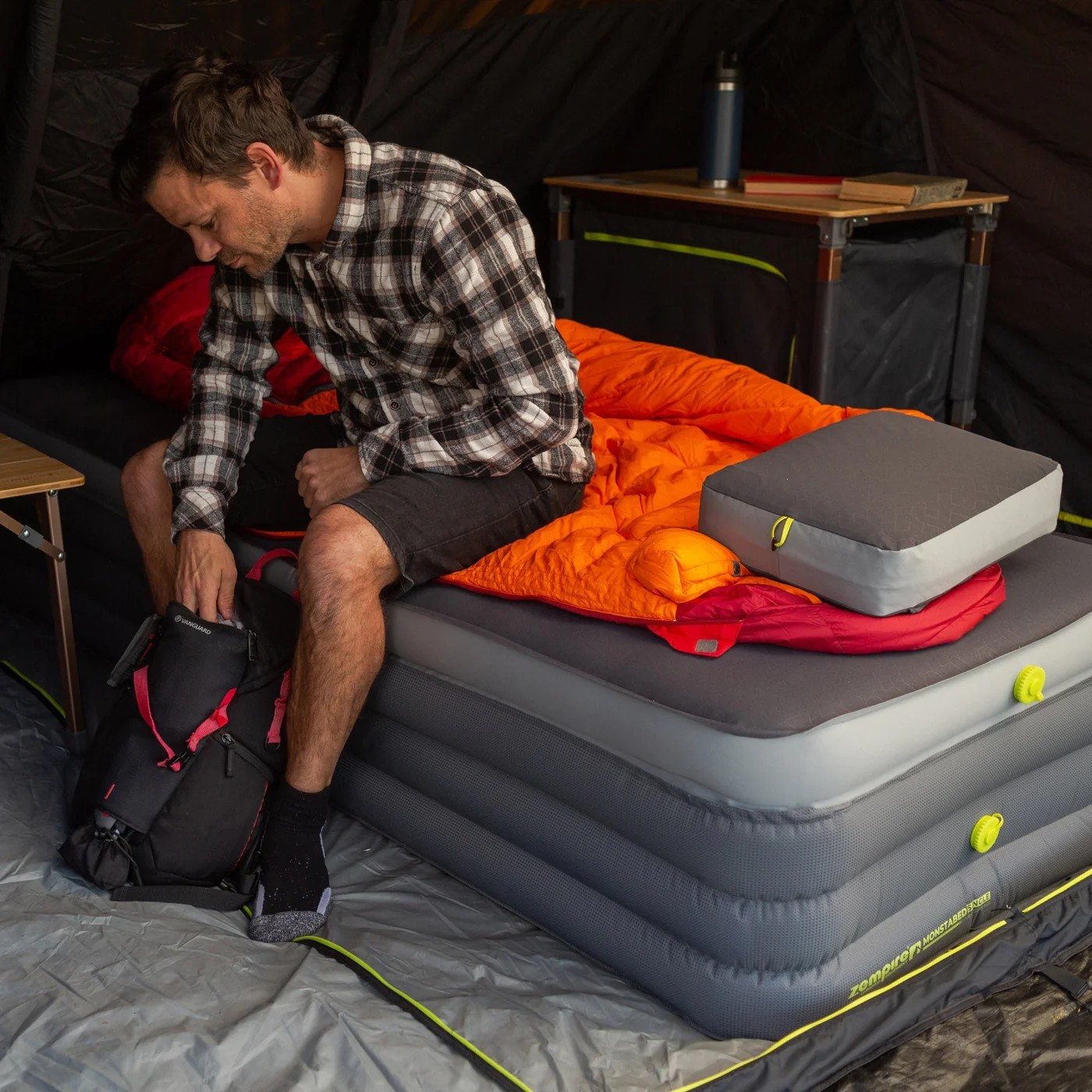 ZEMPIRE Monstabed Single 195 x 80 x 42 cm luchtmatras en slaapmat - Afbeelding 12
