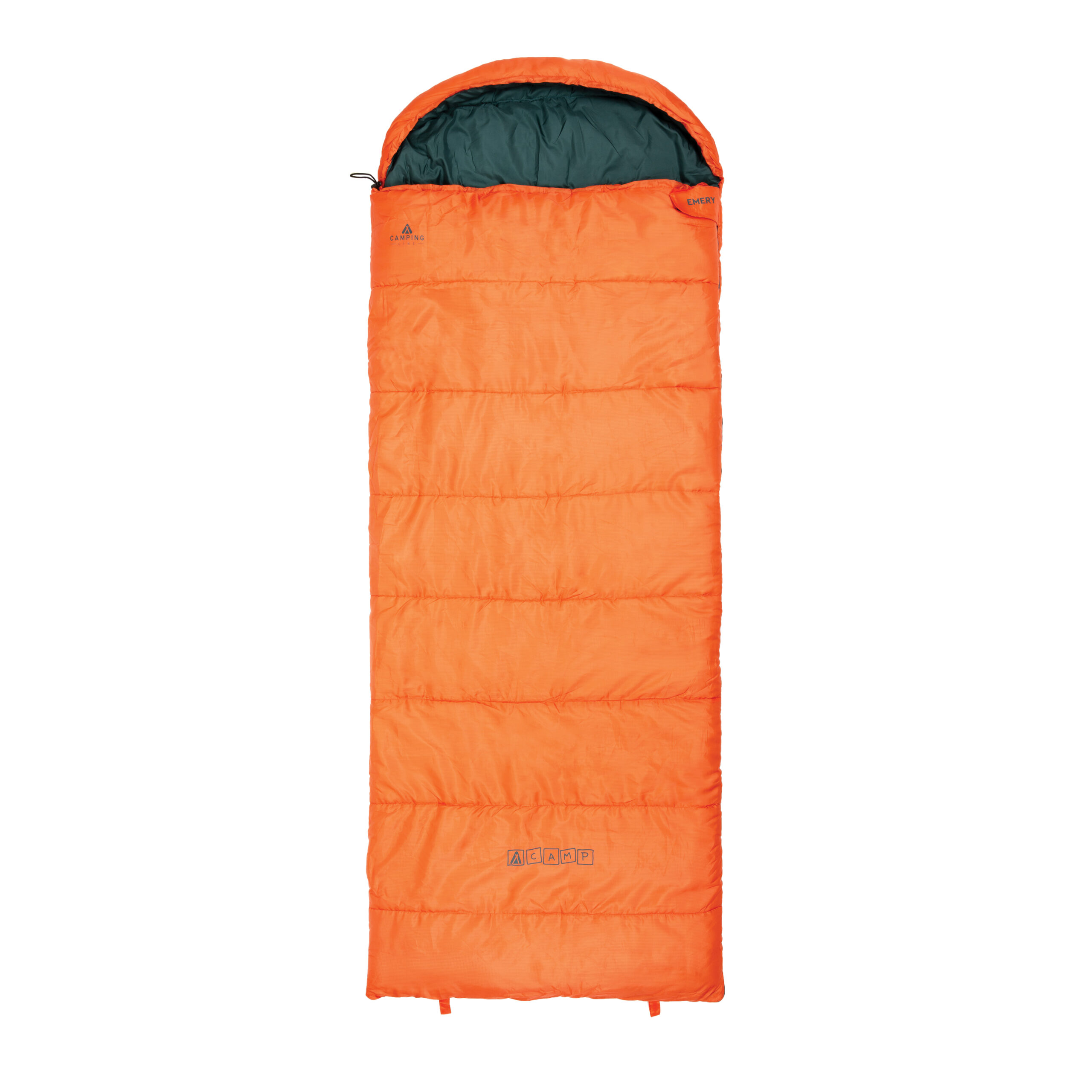 ACAMP EMERY Deken Slaapzak met capuchon 220 x 85 cm Oranje 1800 Gram PFC-Vrij