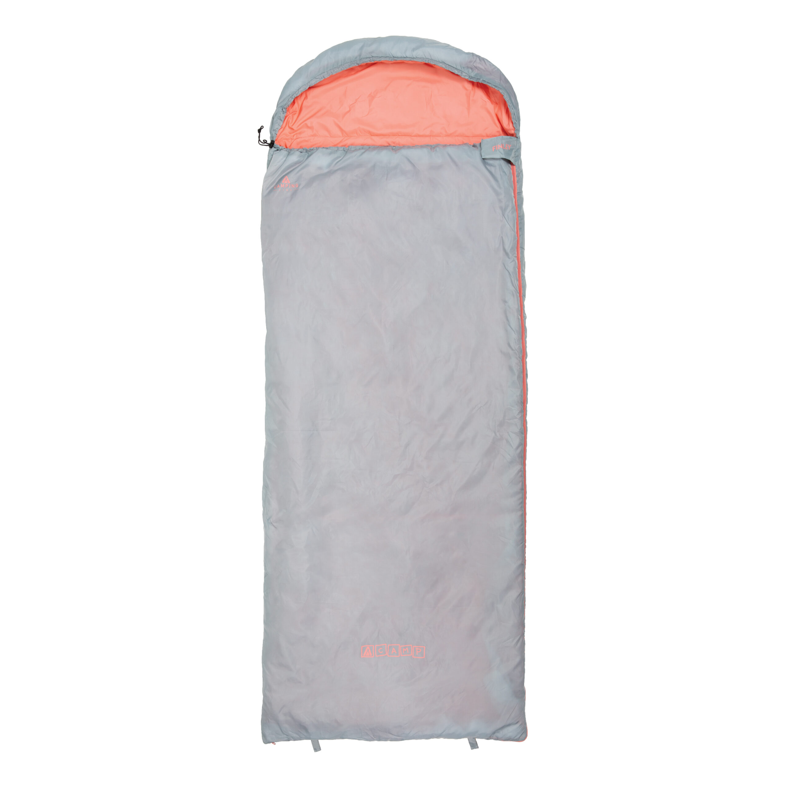 ACAMP FINLEY Lichtgewicht Deken Slaapzak met capuchon 220 x 85 cm GRIJS 850 Gram PFC-Vrij