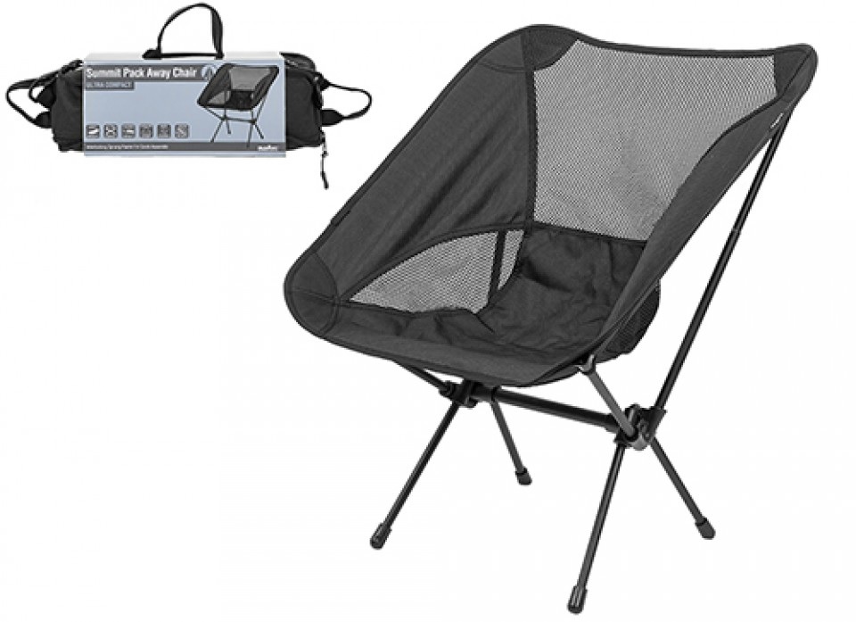 Summit Pack Away Lichtgewicht Campingstoel Grijs 1.45kg