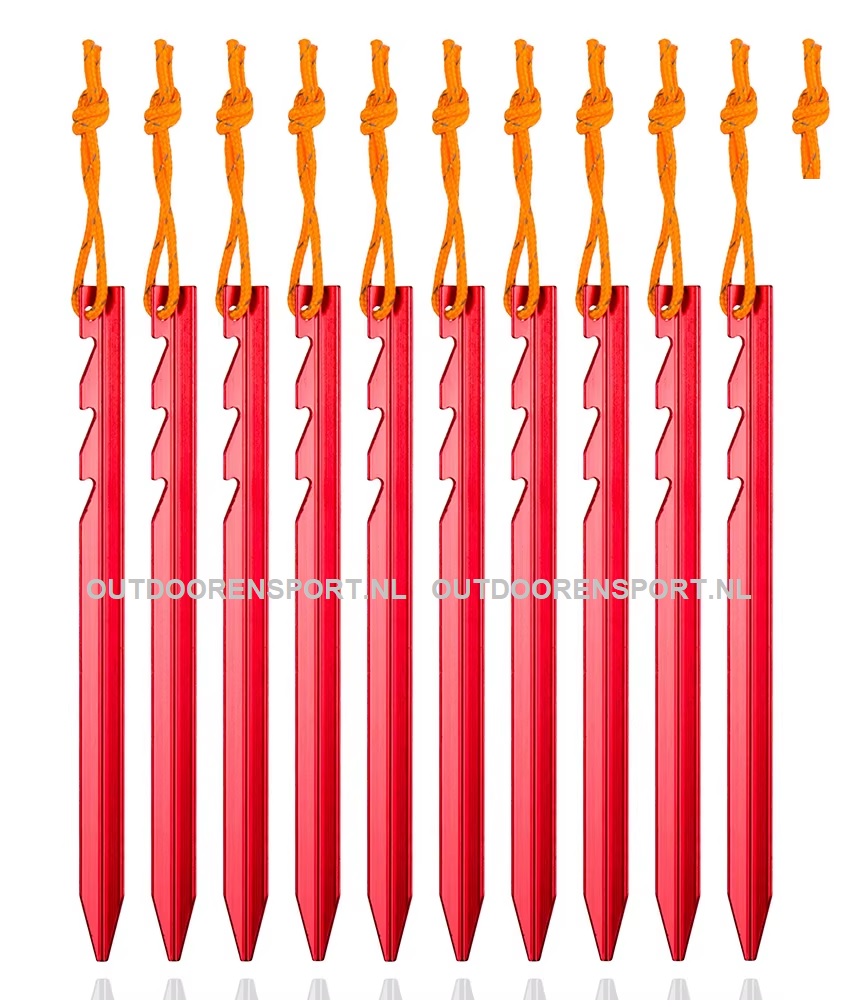 Lichtgewicht Y Haring 18cm Rood Met Kartel 10 stuks 13 gram