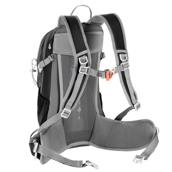 NILS CAMP Tourist Caver 18 liter backpack zwart rugzak+ regenhoes - Afbeelding 3