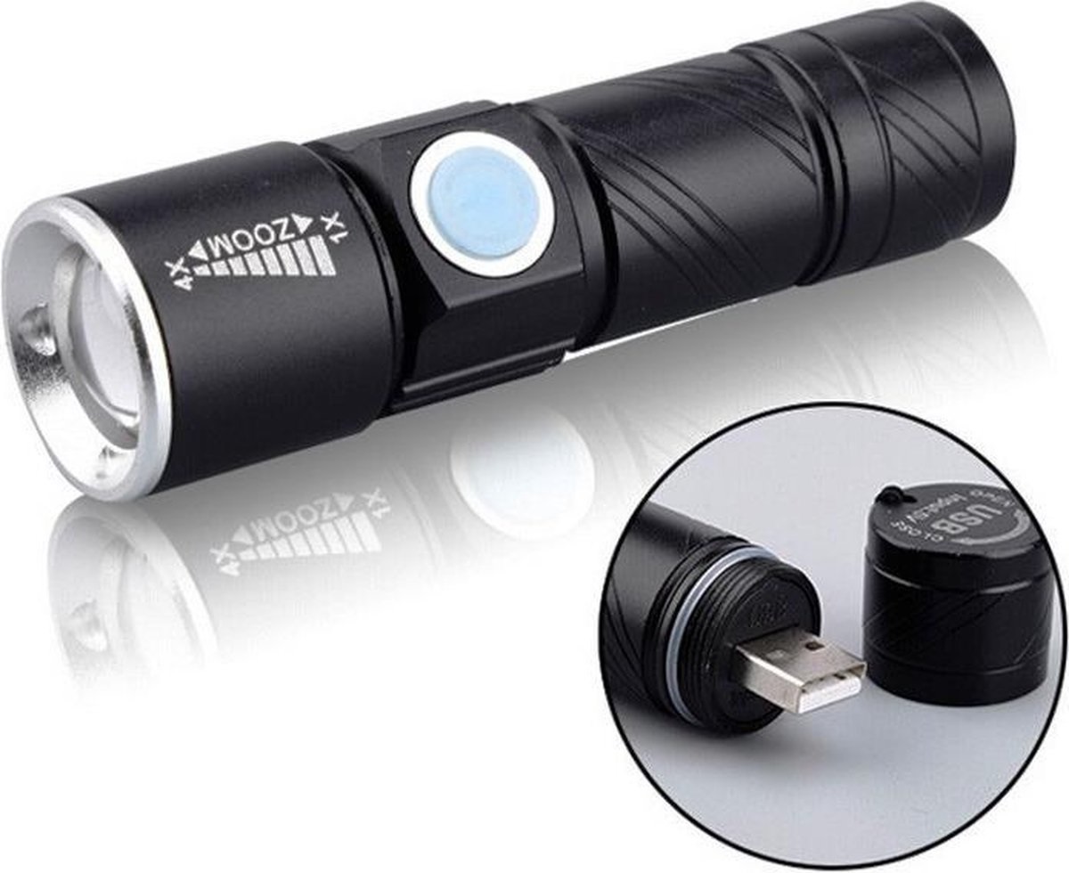 AOS LIGHT LED zaklamp oplaadbaar 1000 lumen USB