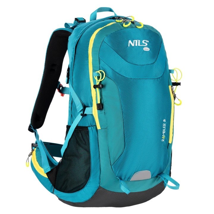 NILS CAMP Backpack Tourist Rambler 40 liter Blauw + regenhoes