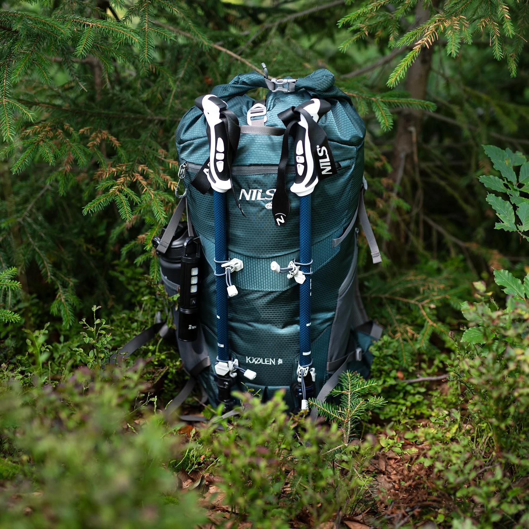 NILS CAMP Backpack Tourist Kjolen groen 40 liter + regenhoes - Afbeelding 20