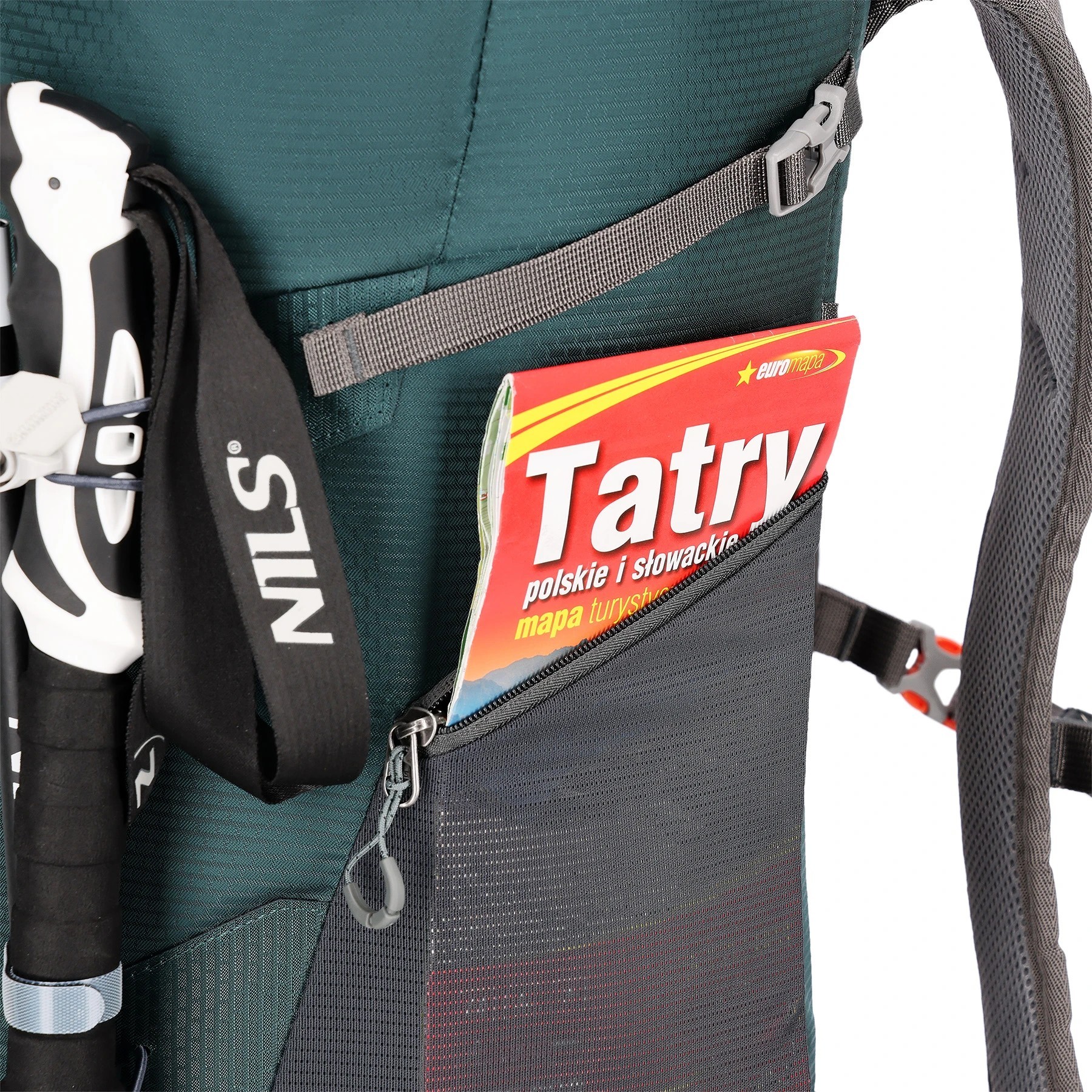 NILS CAMP Backpack Tourist Kjolen groen 40 liter + regenhoes - Afbeelding 15