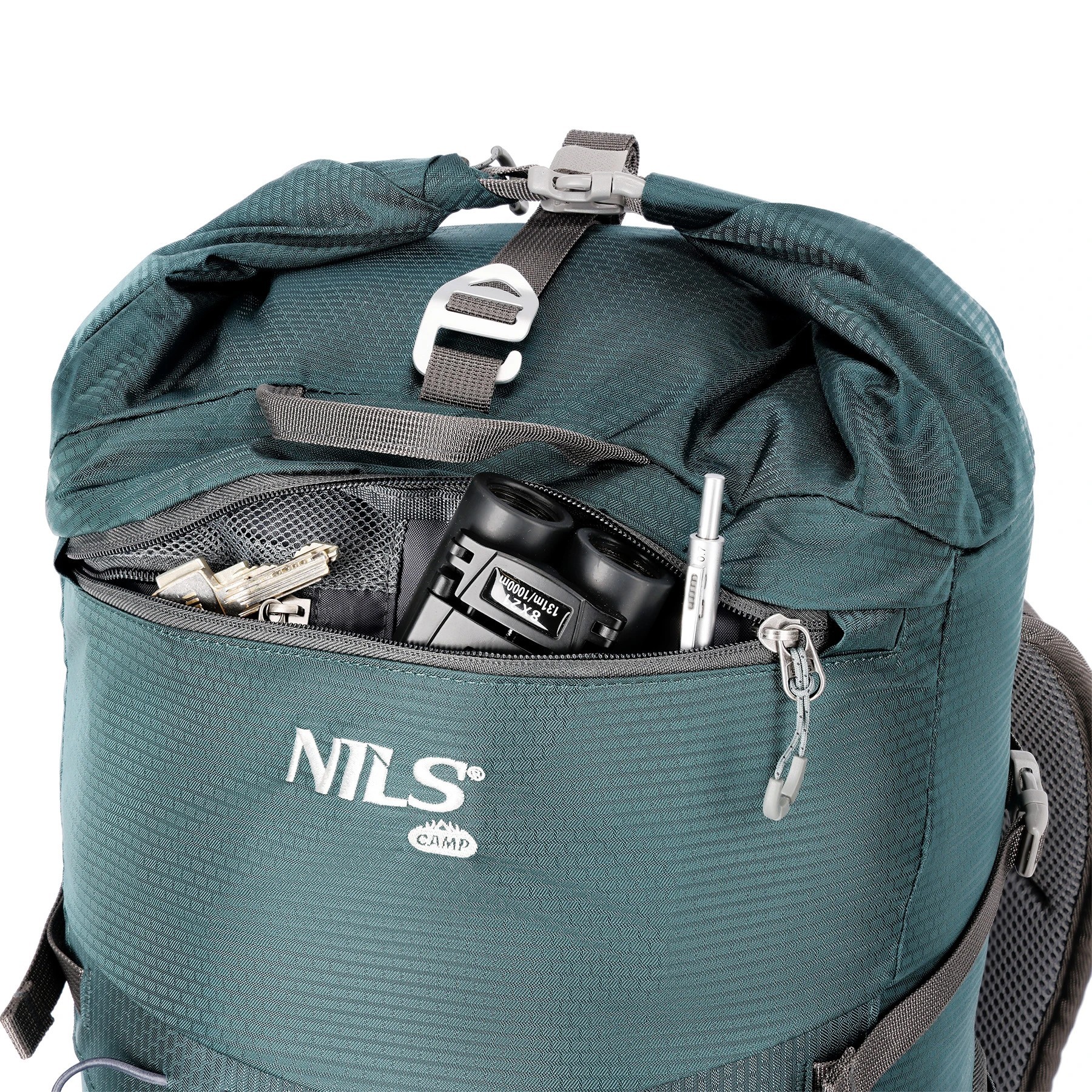 NILS CAMP Backpack Tourist Kjolen groen 40 liter + regenhoes - Afbeelding 8