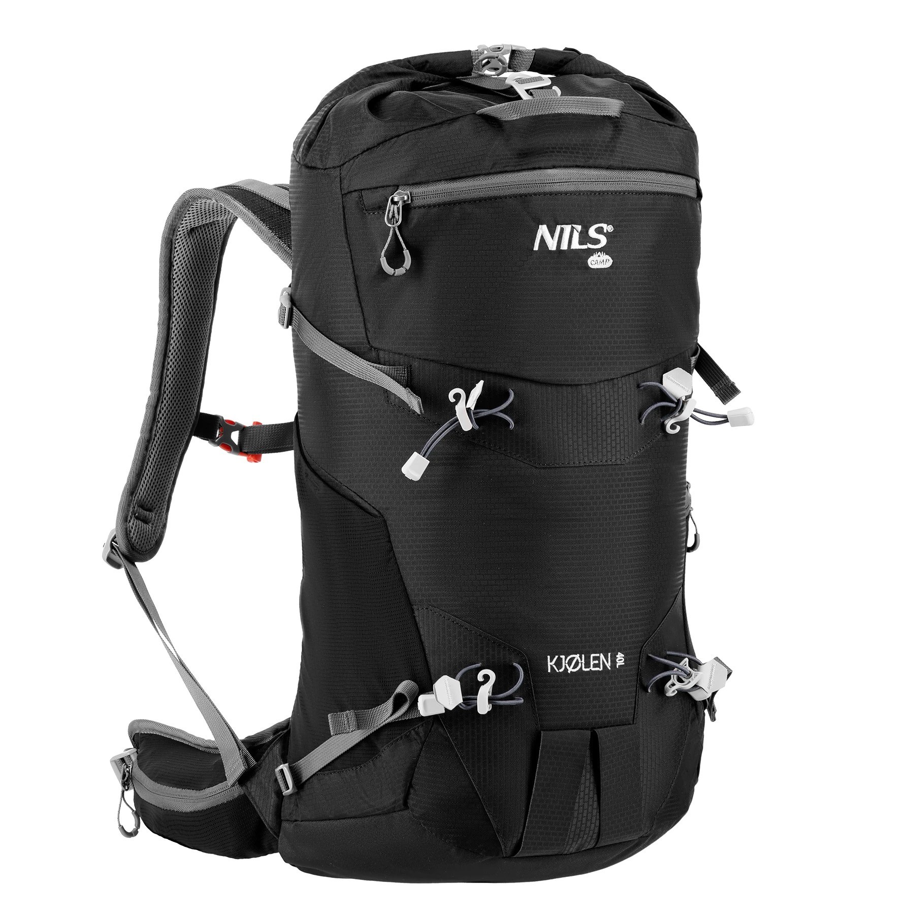 NILS CAMP Backpack Tourist Kjolen zwart 40 liter + regenhoes