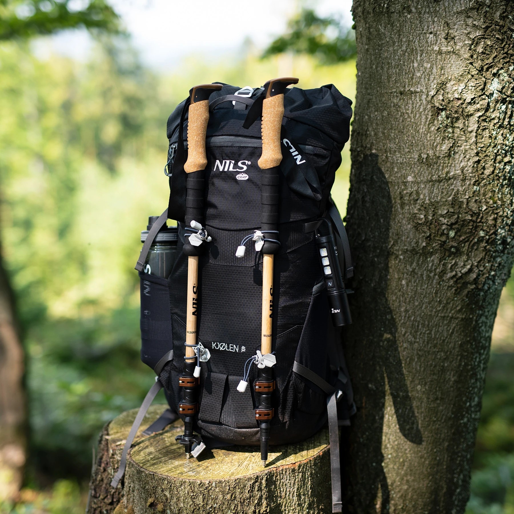 NILS CAMP Backpack Tourist Kjolen zwart 40 liter + regenhoes - Afbeelding 20