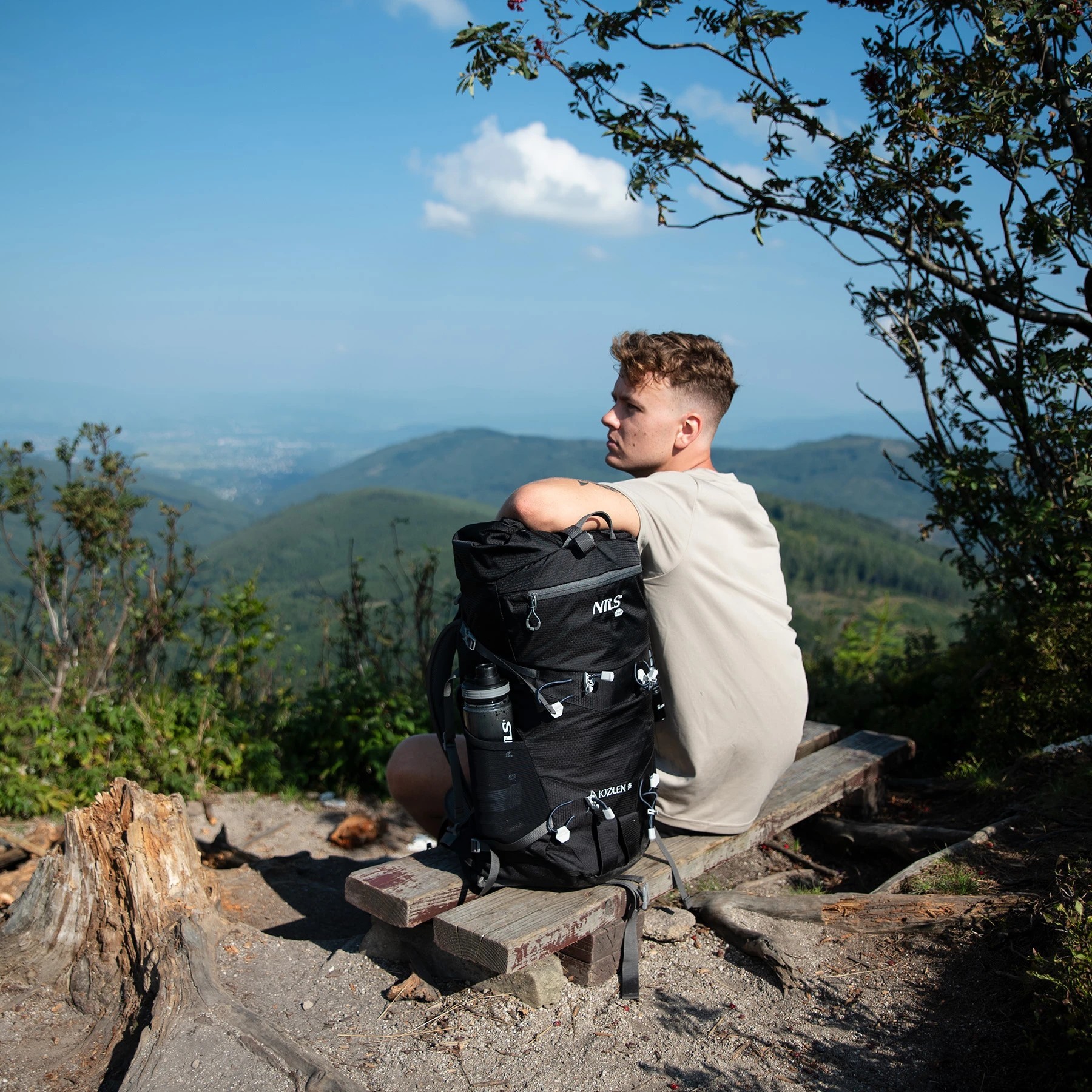 NILS CAMP Backpack Tourist Kjolen zwart 40 liter + regenhoes - Afbeelding 16