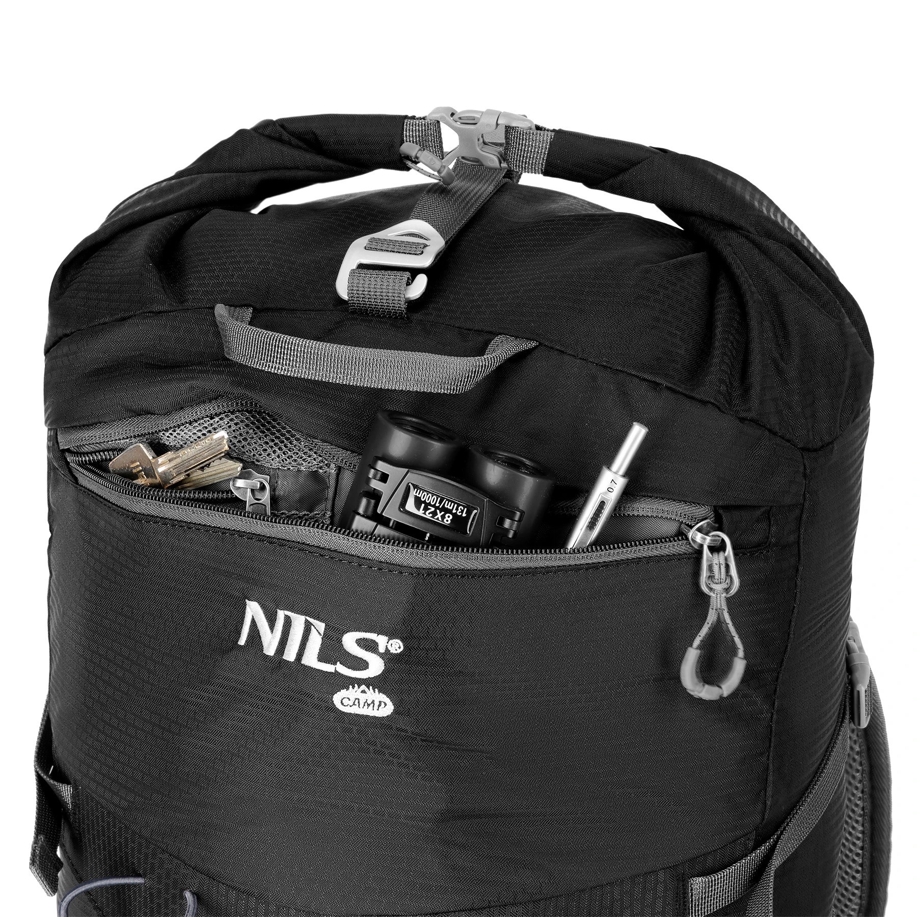 NILS CAMP Backpack Tourist Kjolen zwart 40 liter + regenhoes - Afbeelding 6