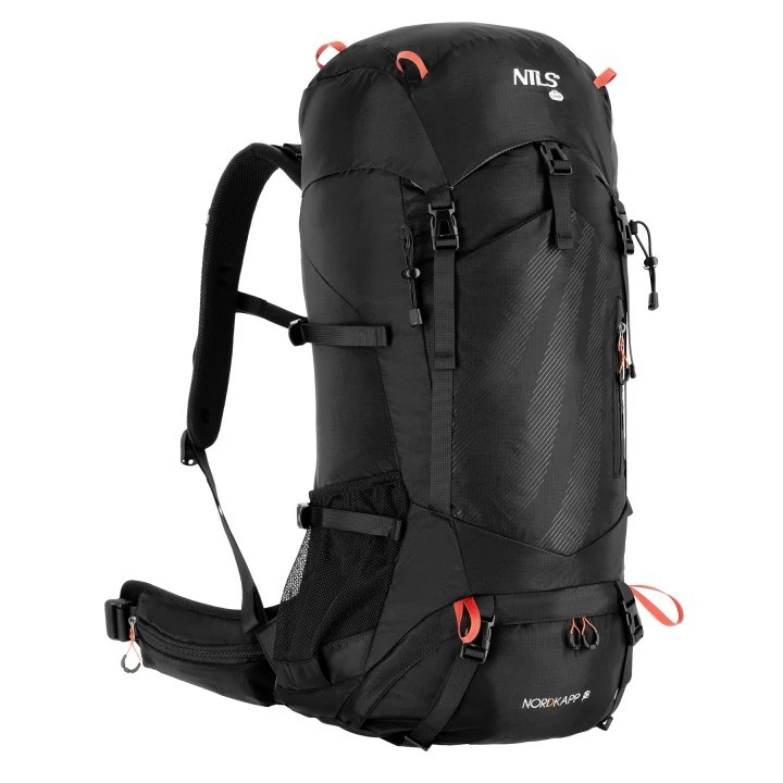 NILS CAMP Tourist Nordkapp backpack 65 liter zwart + regenhoes